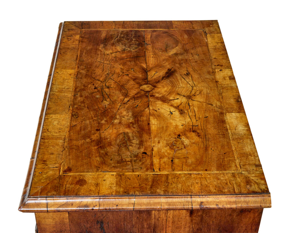 18th Century Queen Anne and Later Walnut Kneehole Desk — image 9