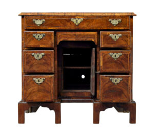 18th Century Queen Anne and Later Walnut Kneehole Desk — thumbnail 5