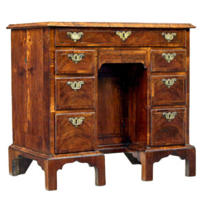 18TH CENTURY QUEEN ANNE AND LATER WALNUT KNEEHOLE DESK