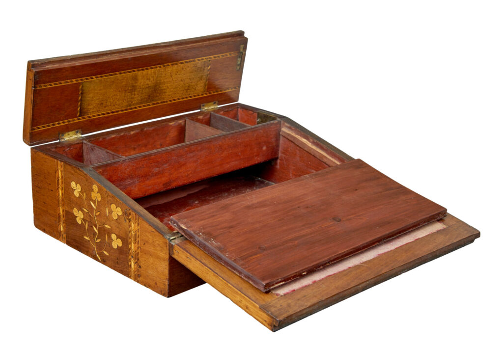 19th Century Inlaid Irish Killarney Writing Slope — image 8