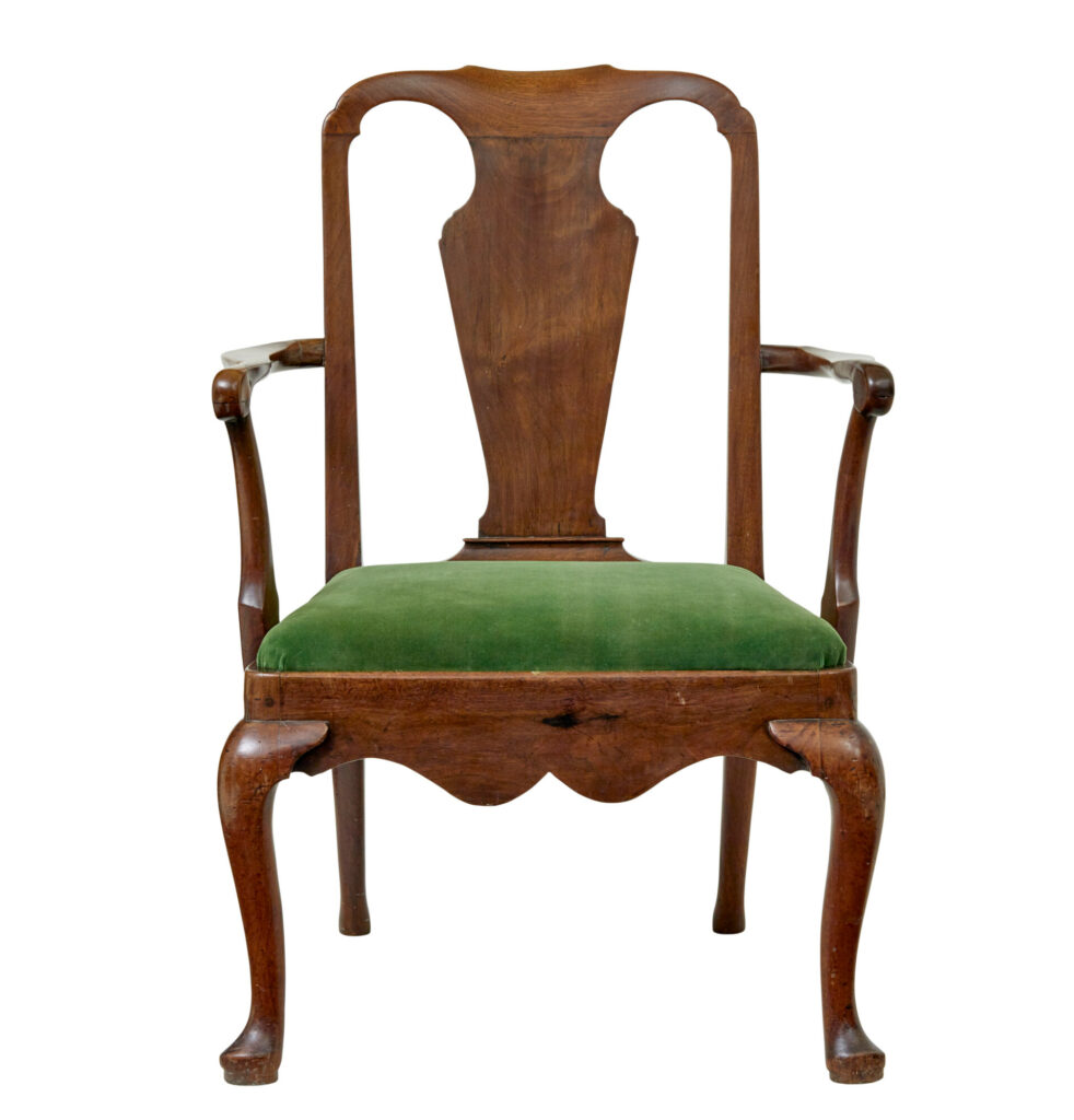 18th Century English Walnut Study Armchair — image 10
