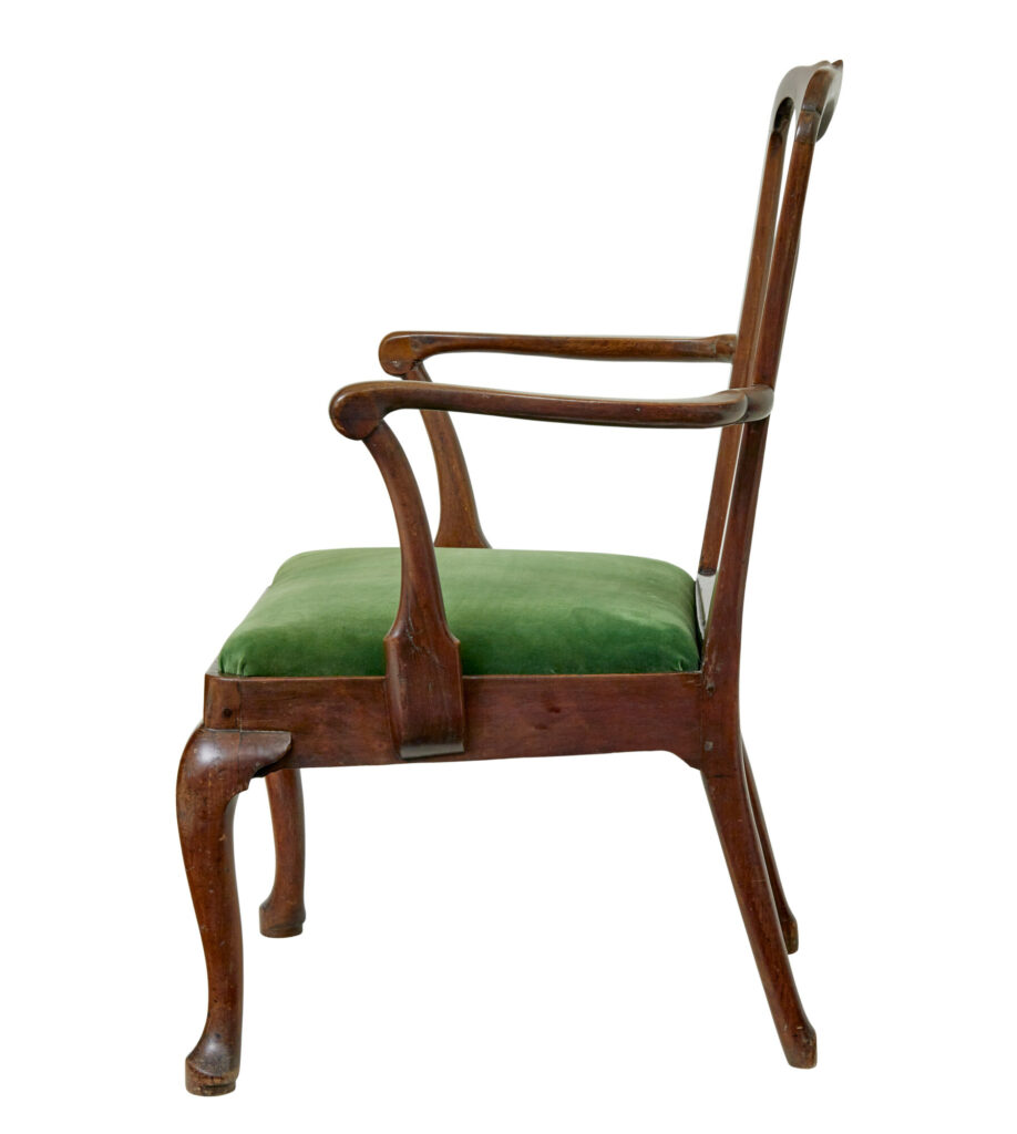 18th Century English Walnut Study Armchair — image 9