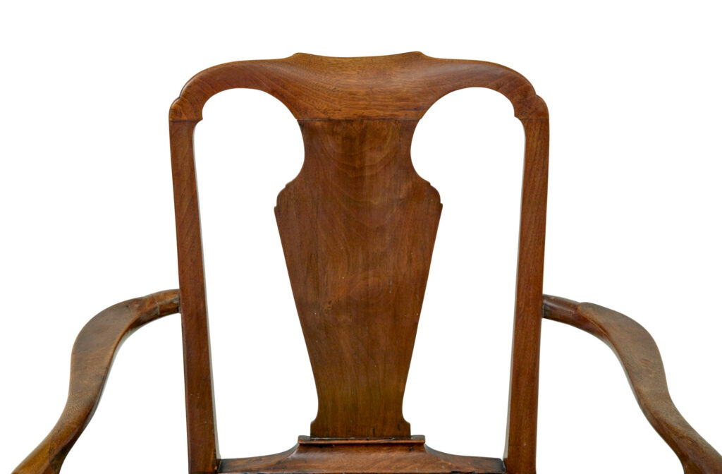 18th Century English Walnut Study Armchair — image 4