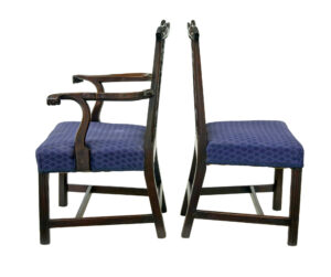 Early 19th Century Set of 10 Chippendale Design Dining Chairs — thumbnail 9