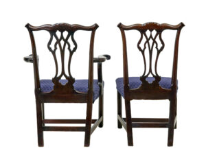 Early 19th Century Set of 10 Chippendale Design Dining Chairs — thumbnail 7