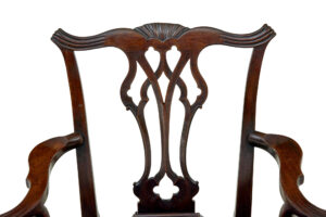 Early 19th Century Set of 10 Chippendale Design Dining Chairs — thumbnail 4