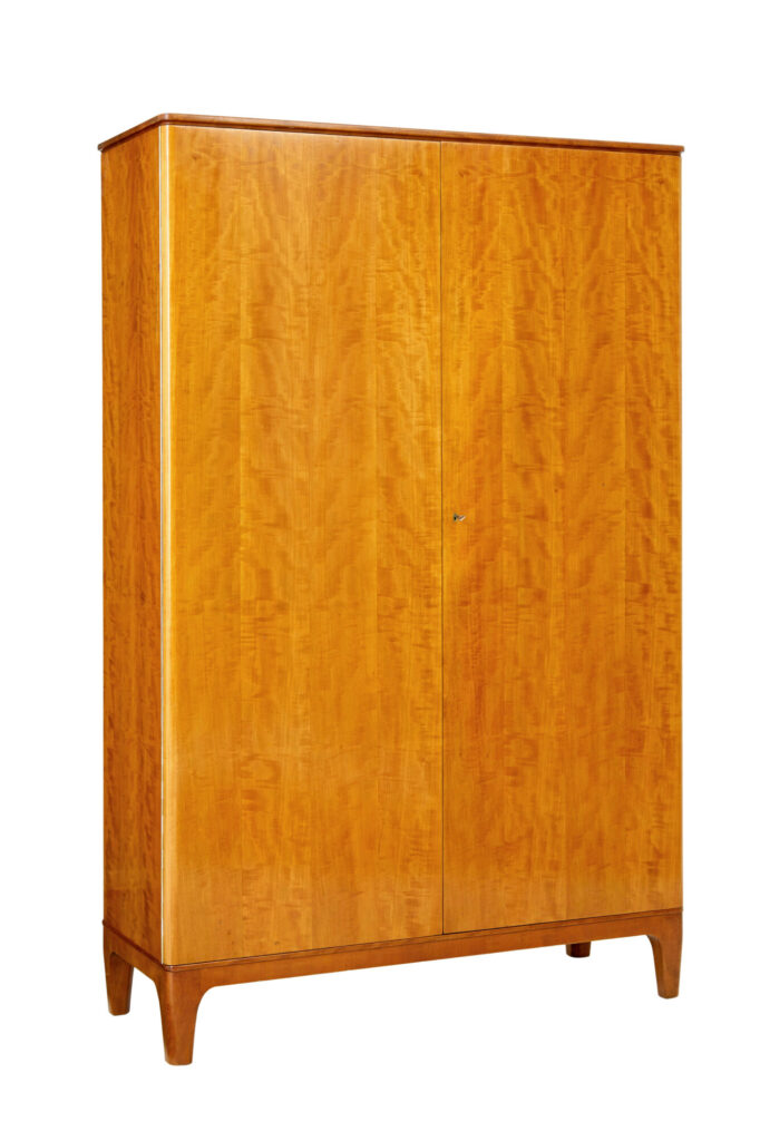 Mid Century Birch Wardrobe by Oscar Nilsson Nordiska Kompaniet — image 1