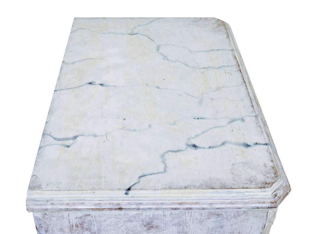 Swedish Pair of White 19th Century Painted Chest of Drawers — image 3