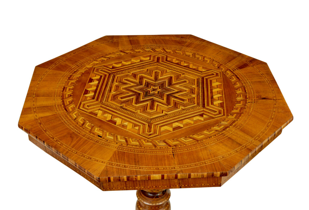 19th Century Italian Inlaid Walnut Sorrento Table — image 6