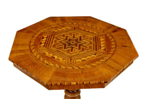 19th Century Italian Inlaid Walnut Sorrento Table — thumbnail 6
