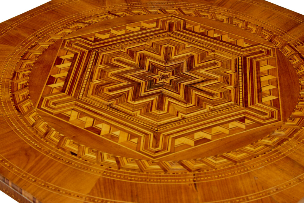 19th Century Italian Inlaid Walnut Sorrento Table — image 5