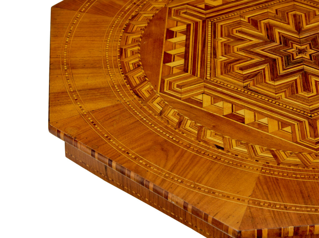 19th Century Italian Inlaid Walnut Sorrento Table — image 4