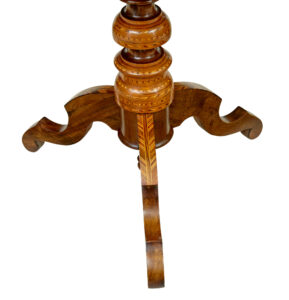 19th Century Italian Inlaid Walnut Sorrento Table — thumbnail 3