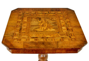 19th Century Italian Inlaid Walnut Sorrento Table — thumbnail 6