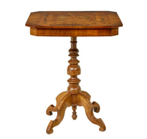 19th Century Italian Inlaid Walnut Sorrento Table — thumbnail 2
