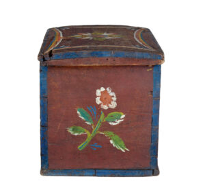 Scandinavian Hand Painted Folk Art Pine Box — thumbnail 6