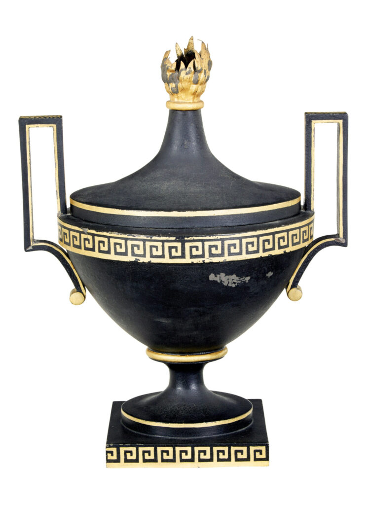 Early 19th Century Empire Toleware Decorative Urn — image 5