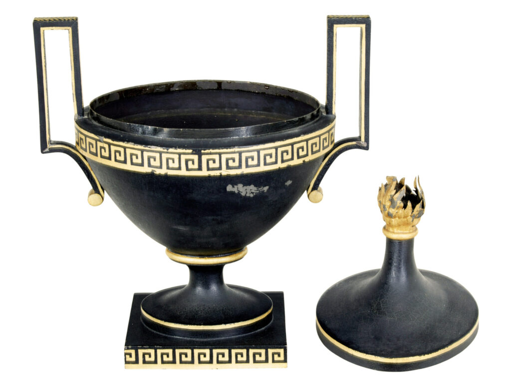 Early 19th Century Empire Toleware Decorative Urn — image 4