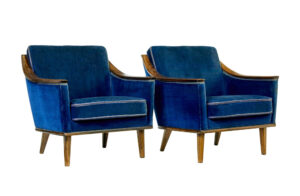 PAIR OF MID CENTURY SCANDINAVIAN ARMCHAIRS