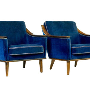 PAIR OF MID CENTURY SCANDINAVIAN ARMCHAIRS