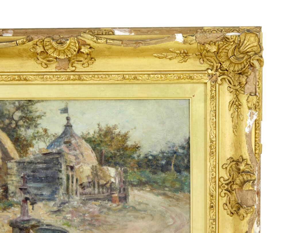 19th Century Oil Painting of A French Village by R. Mcgregor — image 9