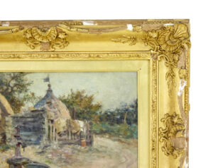 19th Century Oil Painting of A French Village by R. Mcgregor — thumbnail 9