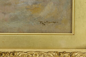 19th Century Oil Painting of A French Village by R. Mcgregor — thumbnail 5