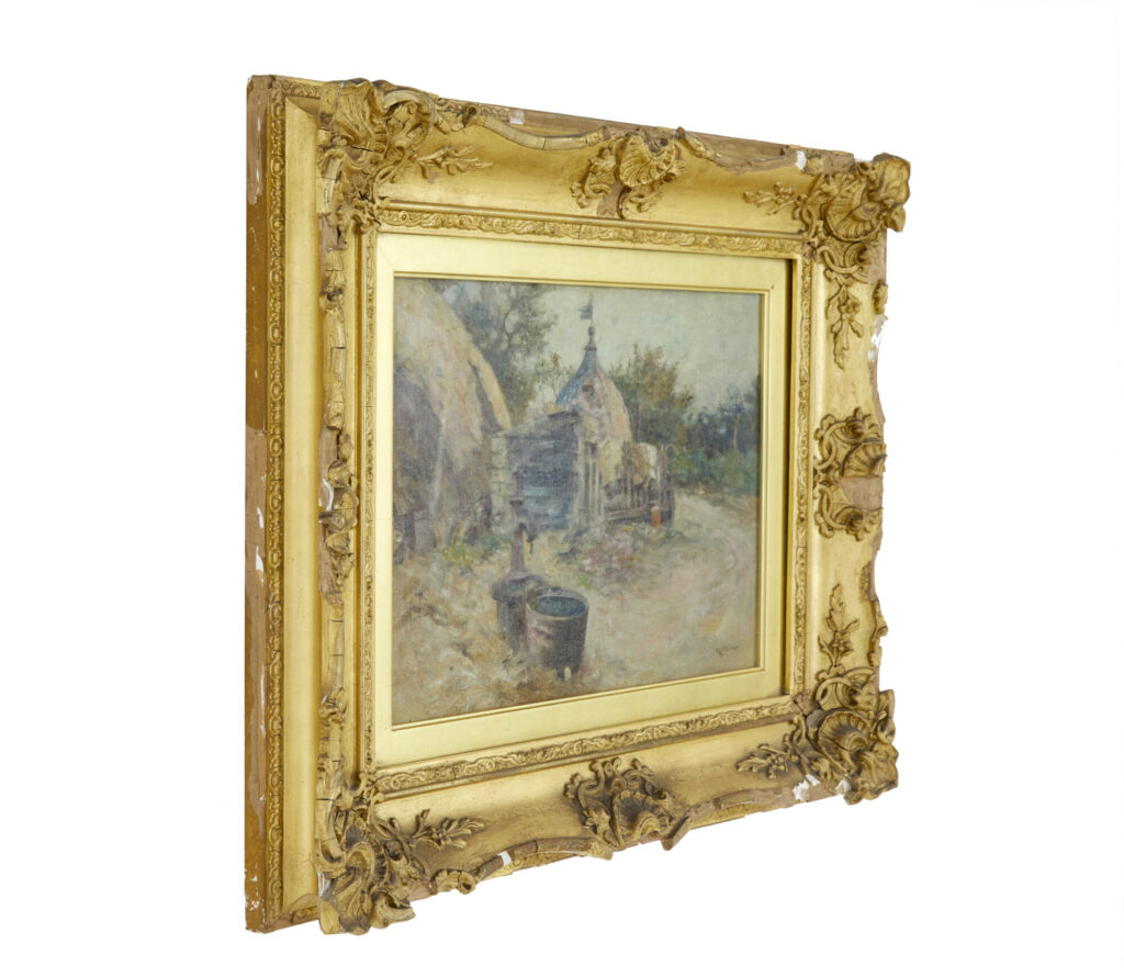 19th Century Oil Painting of A French Village by R. Mcgregor — image 4