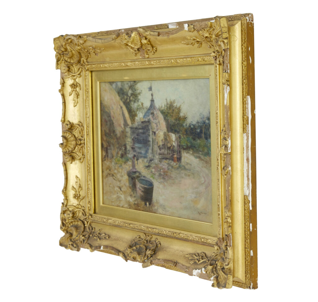 19th Century Oil Painting of A French Village by R. Mcgregor — image 3