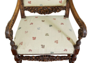 Pair of 19th Century French Carved Walnut Armchairs — thumbnail 5