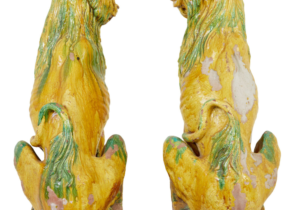 Pair of Mid 20th Century Salt Glazed Decorative Dogs of Fo — image 7