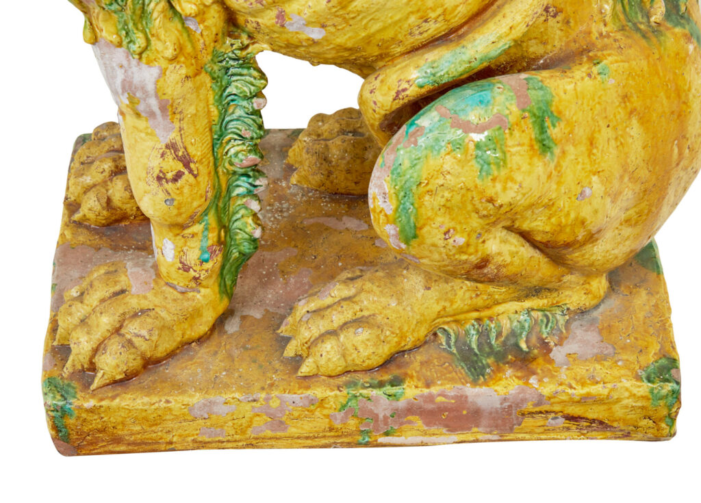 Pair of Mid 20th Century Salt Glazed Decorative Dogs of Fo — image 5