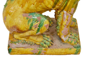 Pair of Mid 20th Century Salt Glazed Decorative Dogs of Fo — thumbnail 4