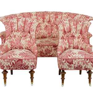 EARLY 20TH CENTURY 3 PIECE UPHOLSTERED SALON SUITE