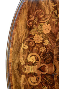 19th Century Walnut Victorian Marquetry Tilt Top Table — thumbnail 7