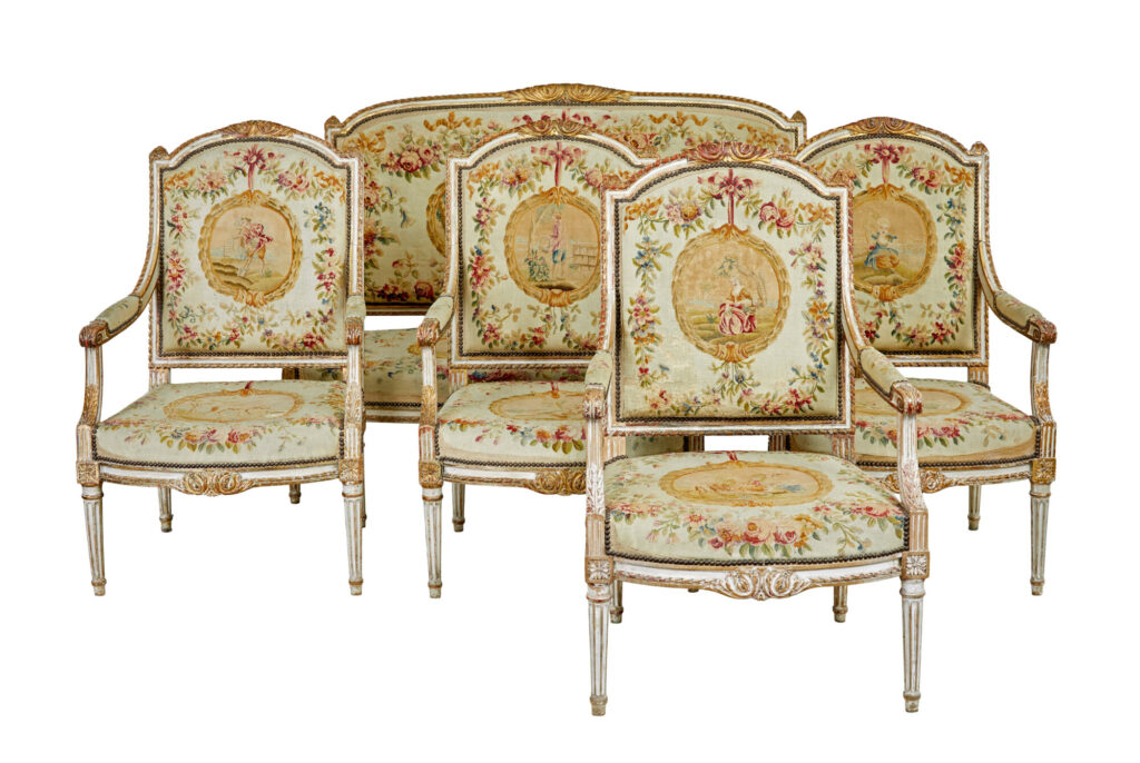 19th Century Louis Philippe I Period 5 Piece Salon Suite