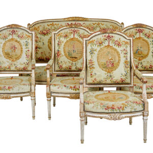 19TH CENTURY LOUIS PHILIPPE I PERIOD 5 PIECE SALON SUITE