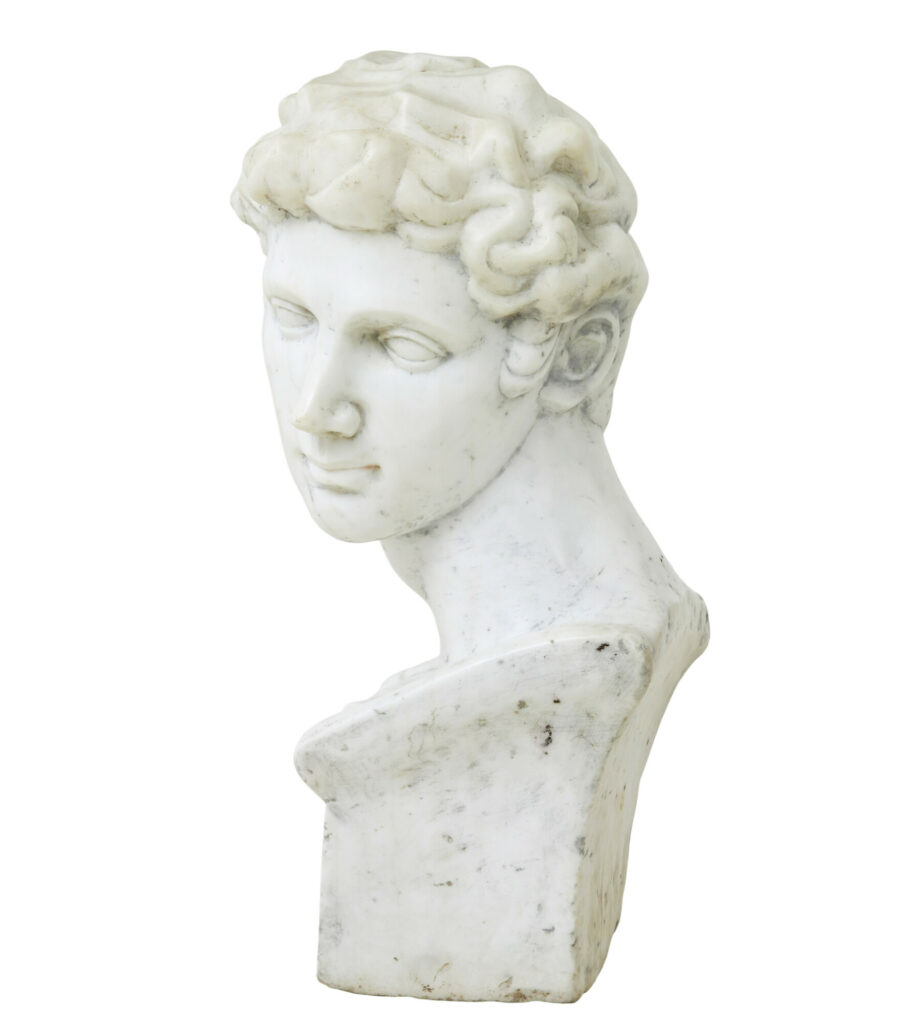 20th Century Decorative Marble Bust in the Greco Roman Style — image 8