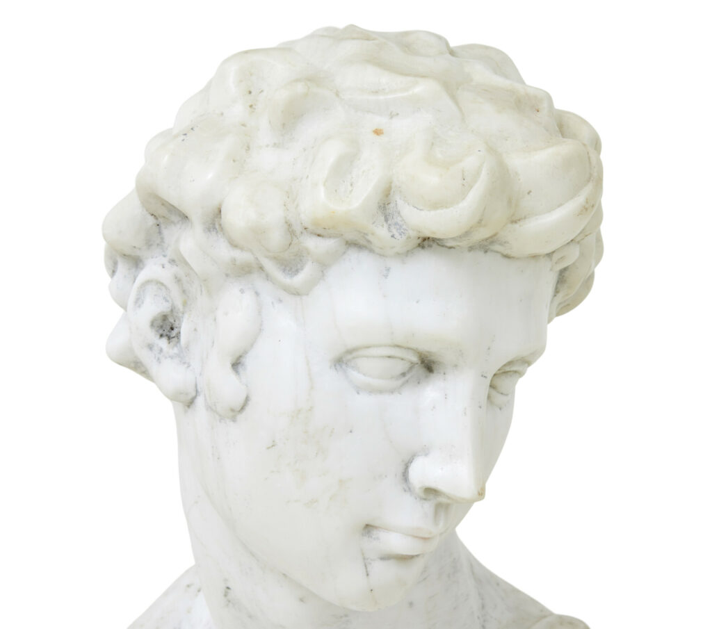 20th Century Decorative Marble Bust in the Greco Roman Style — image 11