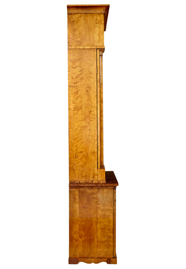 Impressive 19th Century Swedish Birch Architectural Cabinet — image 4