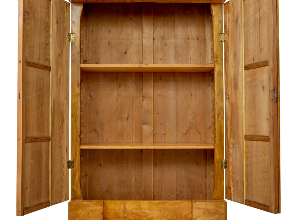 Impressive 19th Century Swedish Birch Architectural Cabinet — image 9
