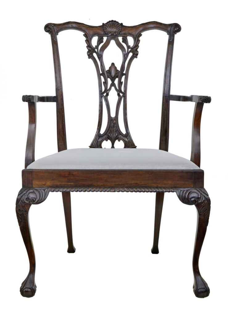 Chippendale Design Dining Chair of Large Proportions for Display — image 2