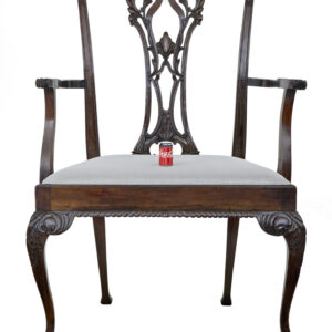 CHIPPENDALE DESIGN DINING CHAIR OF LARGE PROPORTIONS FOR DISPLAY