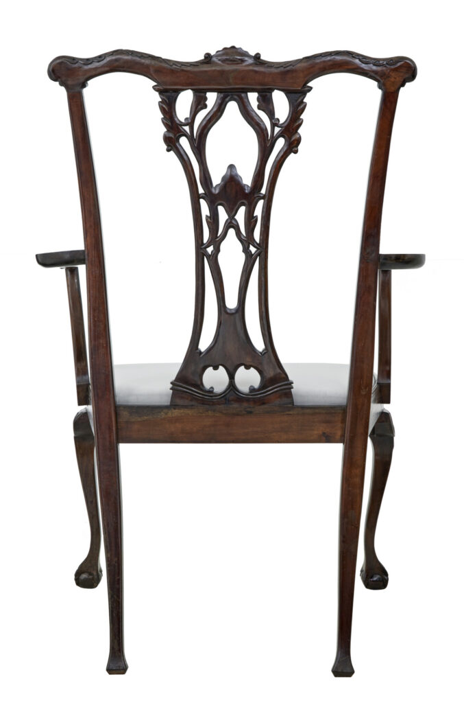 Chippendale Design Dining Chair of Large Proportions for Display — image 12