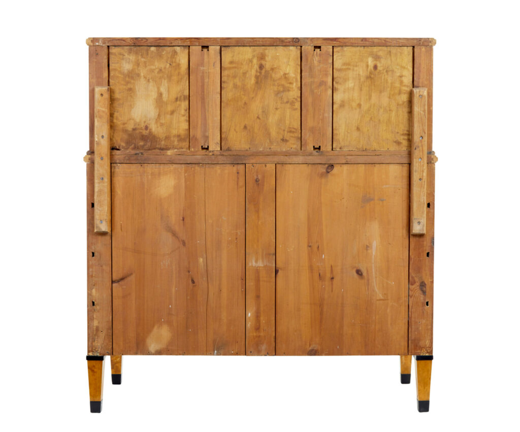 Late 19th Century Swedish Birch Art Nouveau Cabinet on Chest — image 7