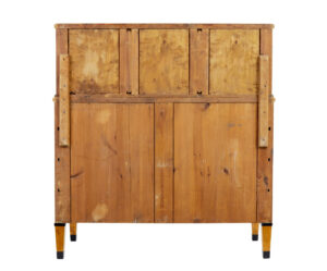 Late 19th Century Swedish Birch Art Nouveau Cabinet on Chest — thumbnail 7