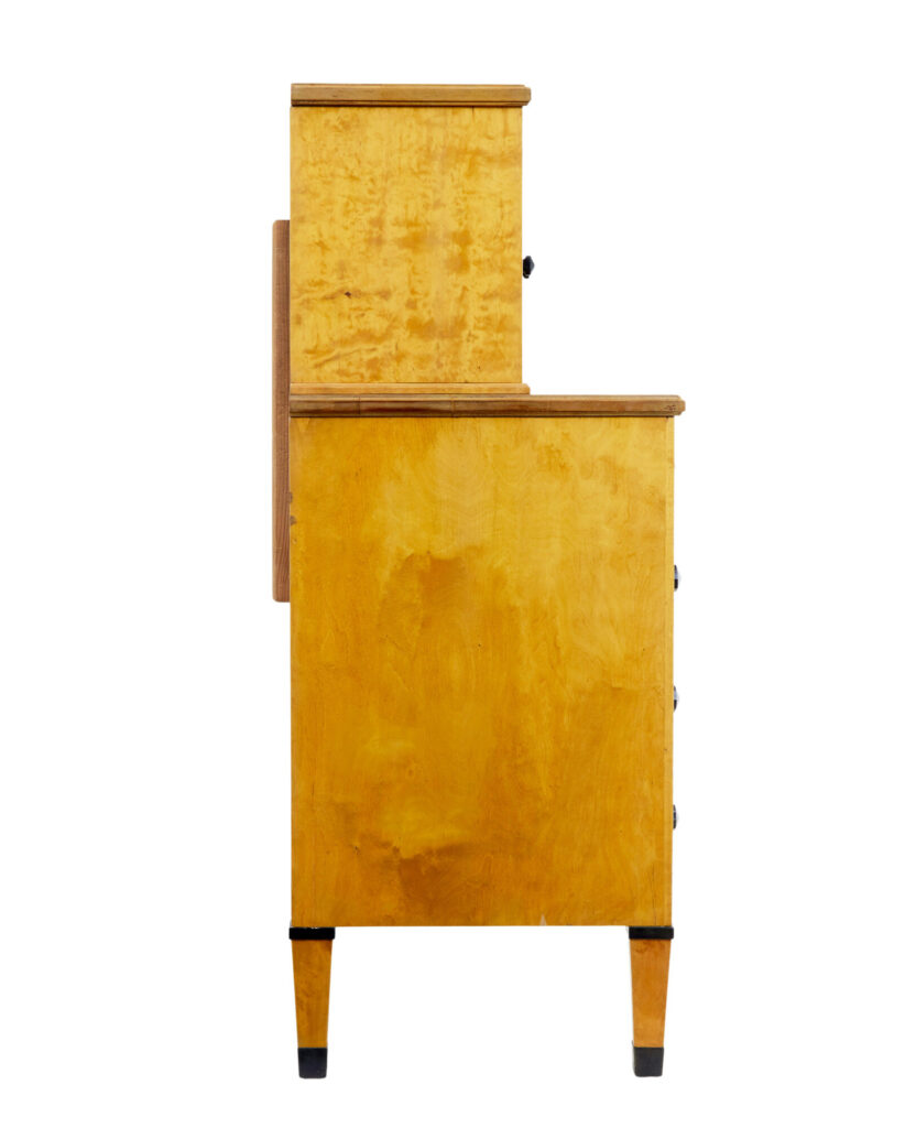 Late 19th Century Swedish Birch Art Nouveau Cabinet on Chest — image 6