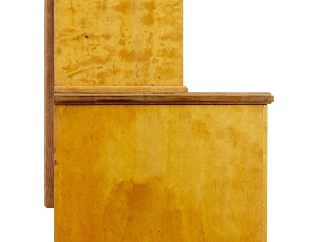 Late 19th Century Swedish Birch Art Nouveau Cabinet on Chest — image 5