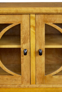 Late 19th Century Swedish Birch Art Nouveau Cabinet on Chest — thumbnail 2