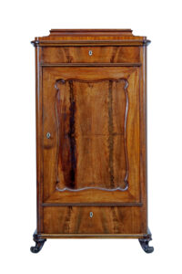 Mid 19th Century Swedish Flame Mahogany Cupboard — thumbnail 3